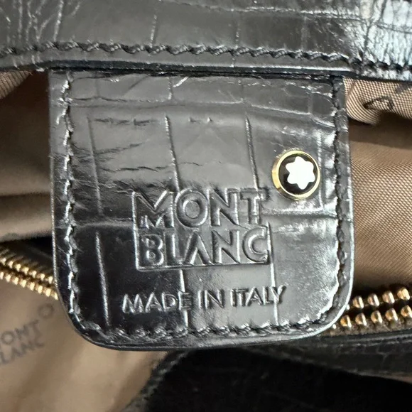 Montblanc Starisma Vintage Tote Made in Italy Black Luxury Bag - Picture 3 of 16